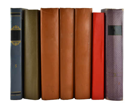 a number of book covers, isolated on white backgroundの写真素材