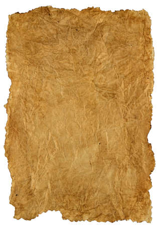 background old, burnt paper isolated on white backgroundの写真素材