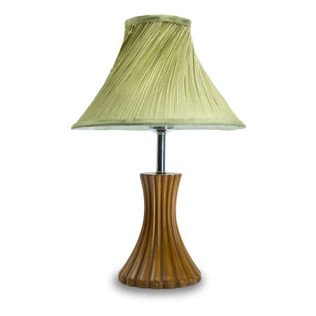 brown vintage lamp isolated on white backgroundの写真素材
