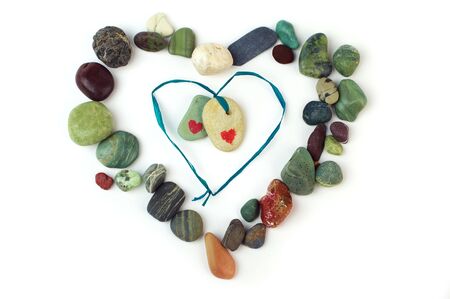 Love stones. Isolated over white backgroundの写真素材