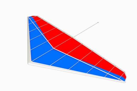 Hang glider isolated on a white backgroundの写真素材