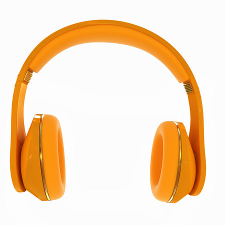 headphones on a white backgroundの写真素材