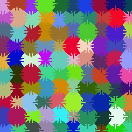 Many-colored puzzle pattern (removable pieces). の写真素材