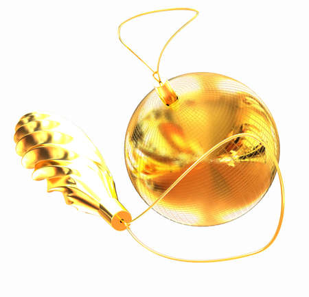 Traditional Christmas toys on a white background の写真素材