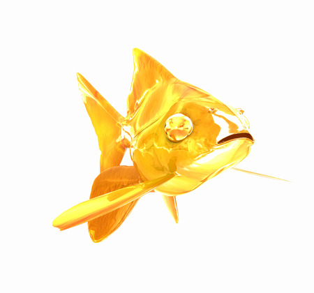 Gold fish. Isolation on a white backgroundの写真素材