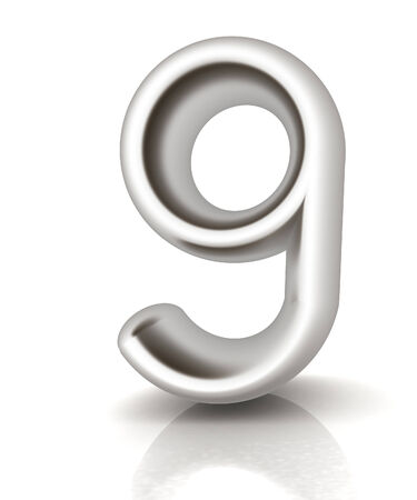 Number "9"- nine on white backgroundの写真素材