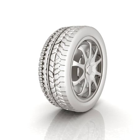 car wheels icon on white background の写真素材