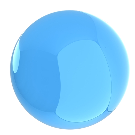 Glossy blue sphereの写真素材