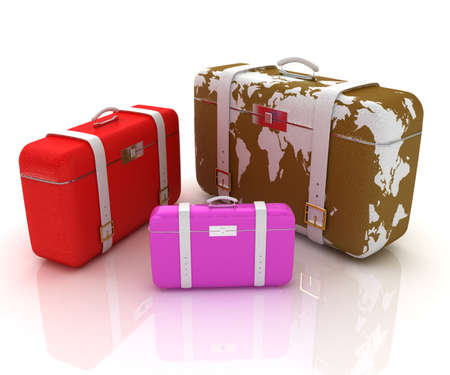 suitcases for travel の写真素材