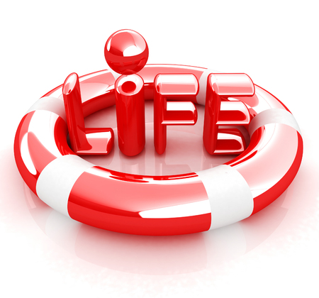 Concept of life-saving.3d illustration. Global の写真素材