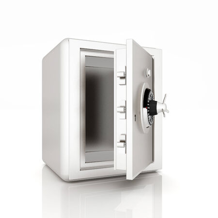 Security metal safe with empty space inside の写真素材