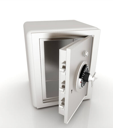 Security metal safe with empty space inside の写真素材