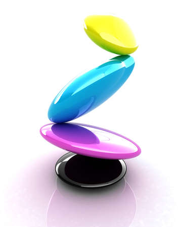 Colorfull spa stones. 3d iconの写真素材