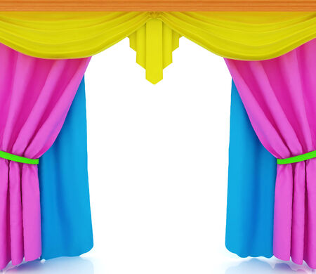 Colorfull curtainsの写真素材