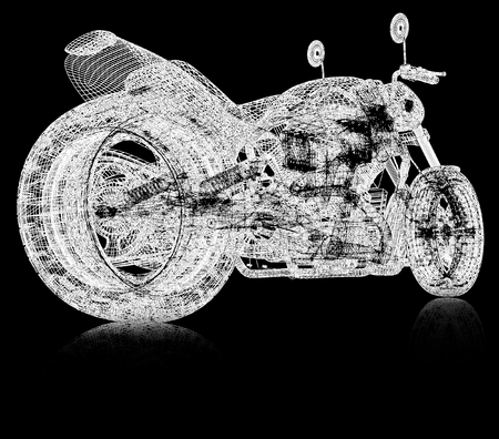 3d sport bike backgroundの写真素材