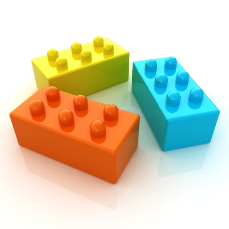 Building blocks on white の写真素材