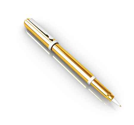 Gold corporate pen design の写真素材