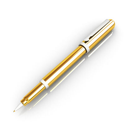 Gold corporate pen design の写真素材