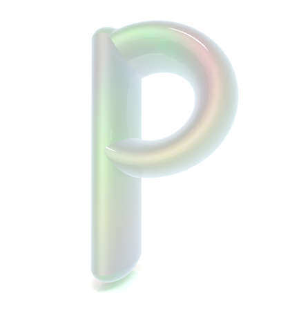 Glossy alphabet. The letter "P"の写真素材