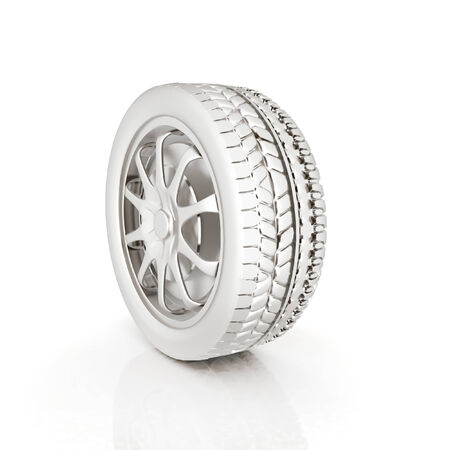 car wheels icon on white background の写真素材