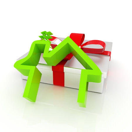 House icon and giftの写真素材