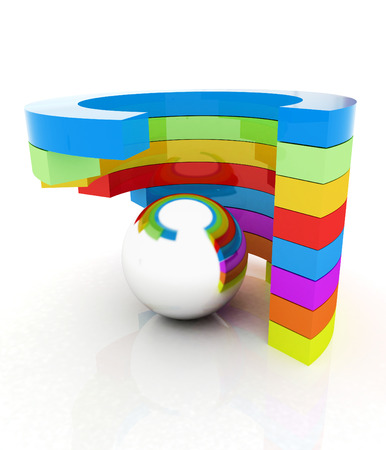 Abstract colorful structure with ball in the center の写真素材