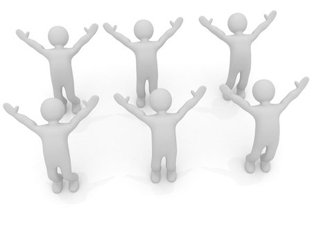 3d mans isolated on white. Series: morning exercises - flexibility exercises and stretching の写真素材