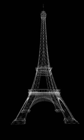 3d Eiffel Tower renderの写真素材