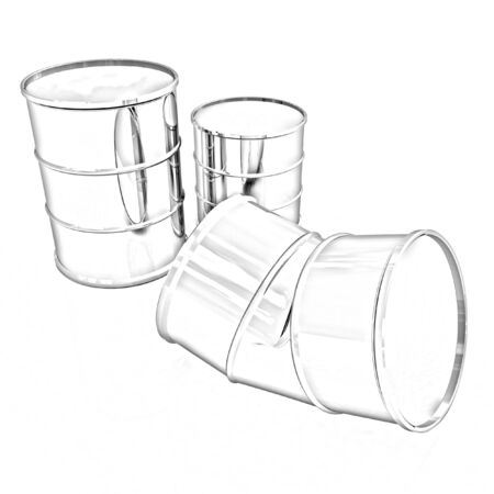 bent barrel on a white background. Pencil drawing の写真素材