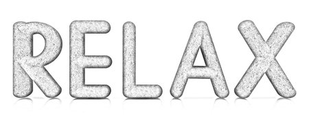 word \"Relax\" from the grass. Pencil drawing の写真素材