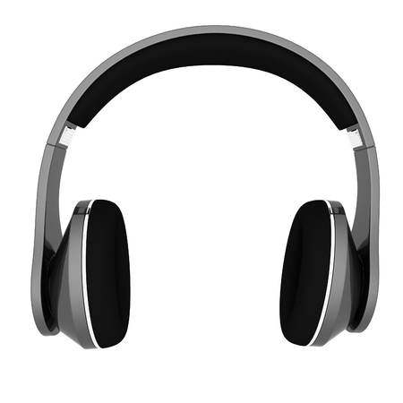 headphones on a white backgroundの写真素材