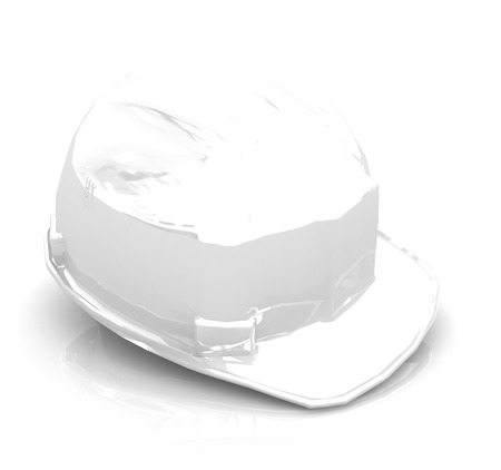 Hard hat on a white backgroundの写真素材