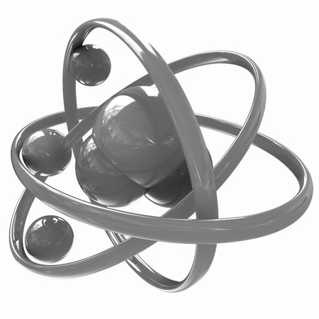 3d illustration of a water molecule isolated on white backgroundの写真素材