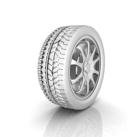 car wheels icon on white background の写真素材