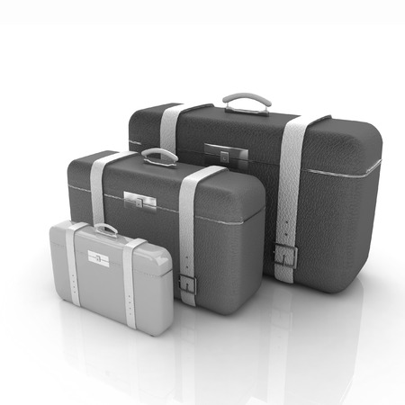 Traveler's suitcases. Family travel conceptの写真素材