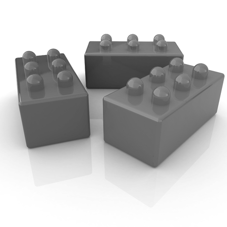 Building blocks on white の写真素材
