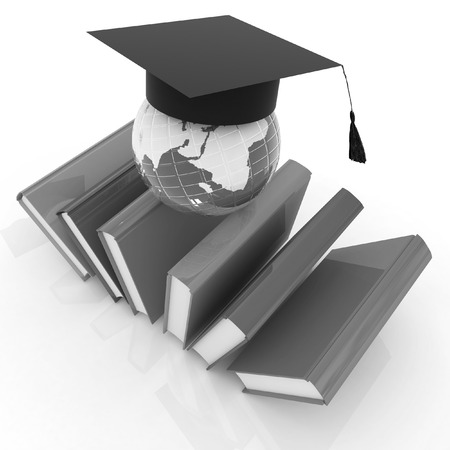 Global Education on a white backgroundの写真素材