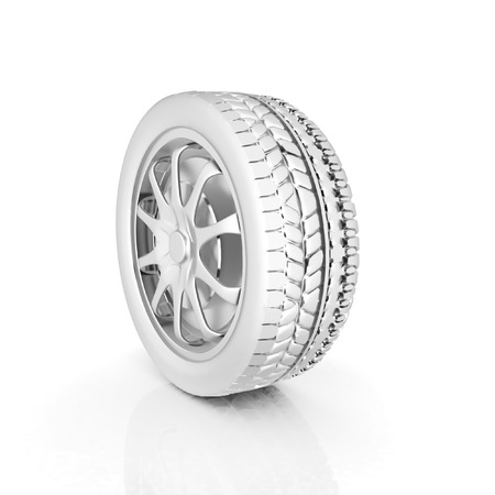 car wheels icon on white background の写真素材