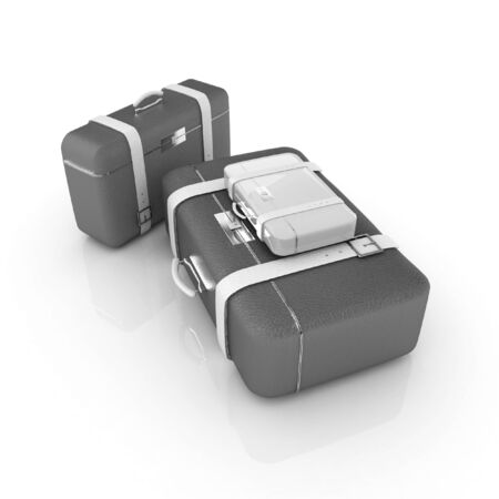 Traveler's suitcases. Family travel conceptの写真素材