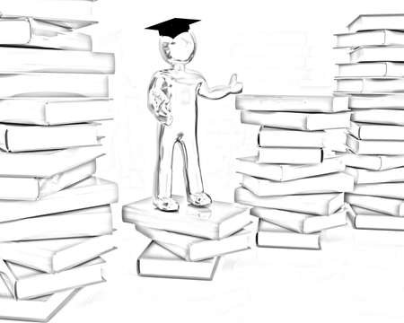 The world is opened for you. Global Education on a white backgroundの写真素材