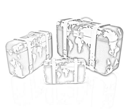 suitcases for travelの写真素材