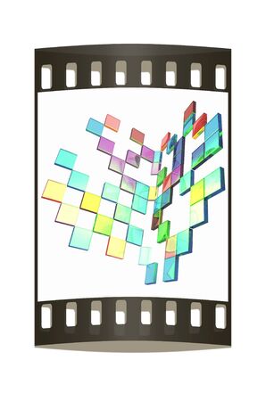 Square frame background - Design Concept. The film stripの写真素材