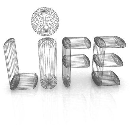 3d text "life"の写真素材