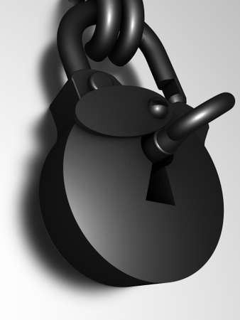 Vintage old padlock unlockedの写真素材