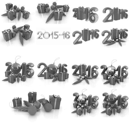 Happy new 2016 year set