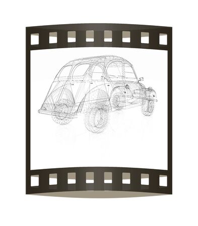 3d model retro carの写真素材