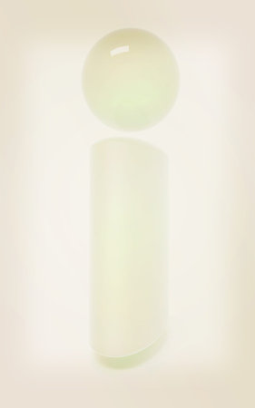 Glossy alphabet. The letter "I". 3D illustration. Vintage style.の写真素材