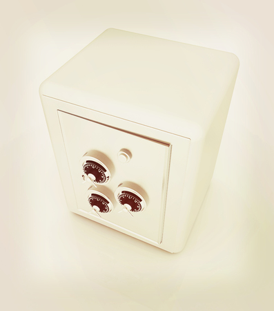 safe. 3D illustration. Vintage style.の写真素材