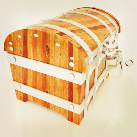 The chest. 3D illustration. Vintage style.の写真素材
