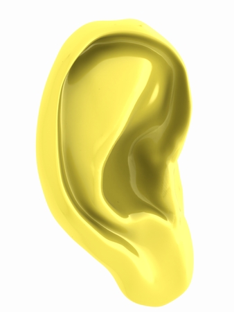 Ear model. 3d illustrationの写真素材